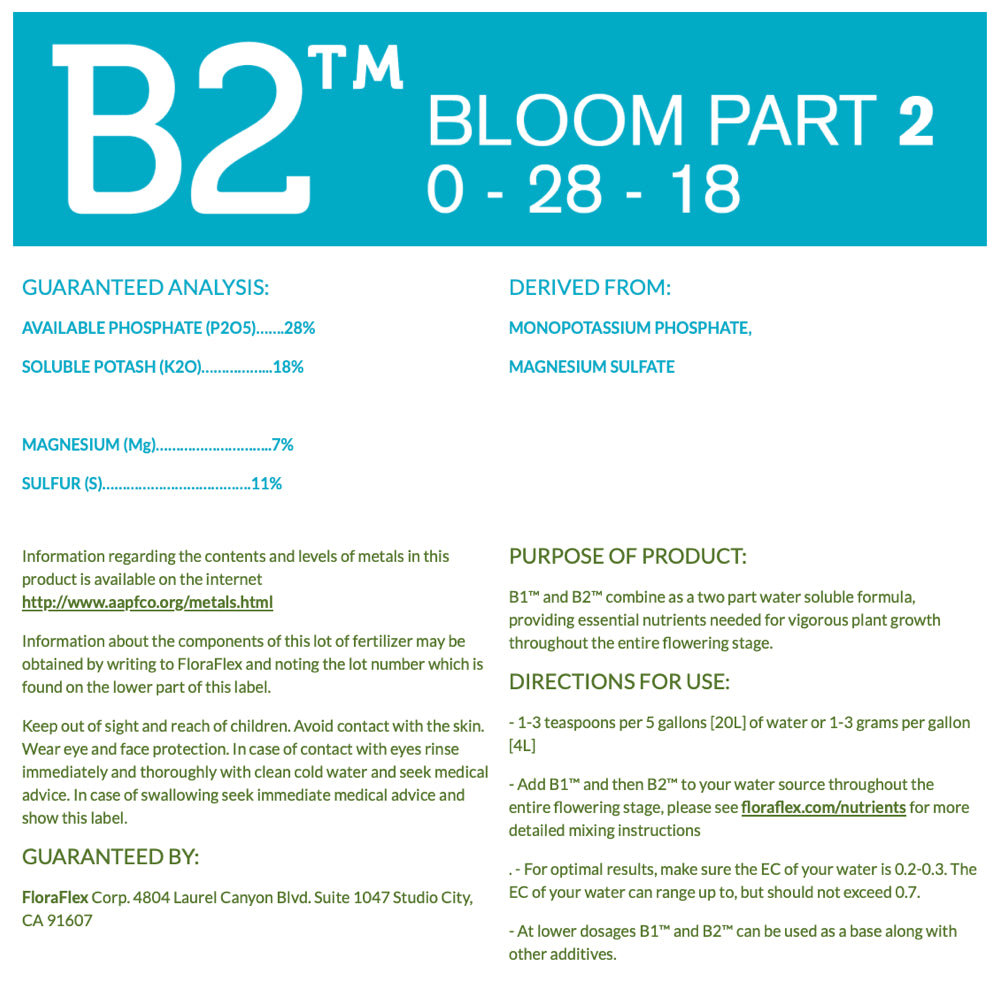 Floraflex Nutrients - Bloom B1 + B2 Combo