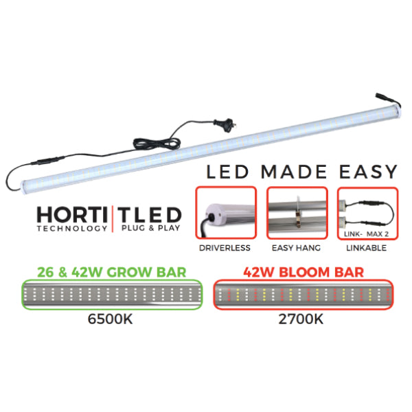 Hortivision - Tled 26w 'Grow 6500k'